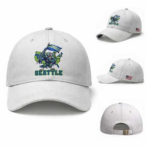 Pacific Northwest Football Pride Baseball Cap Seattle Fan TS12 Baseball Cap Universal Fit White Print Your Wear