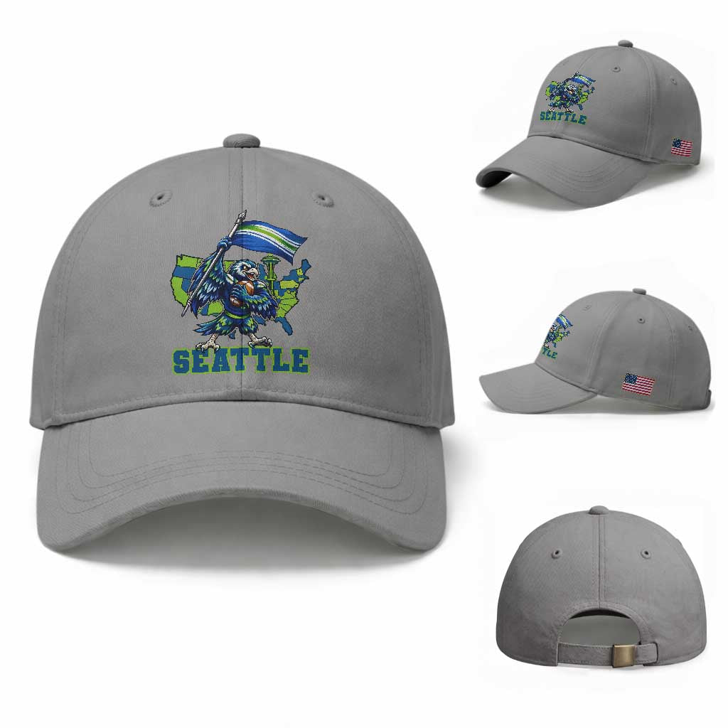 Pacific Northwest Football Pride Baseball Cap Seattle Fan TS12 Baseball Cap Universal Fit Sport Gray Print Your Wear