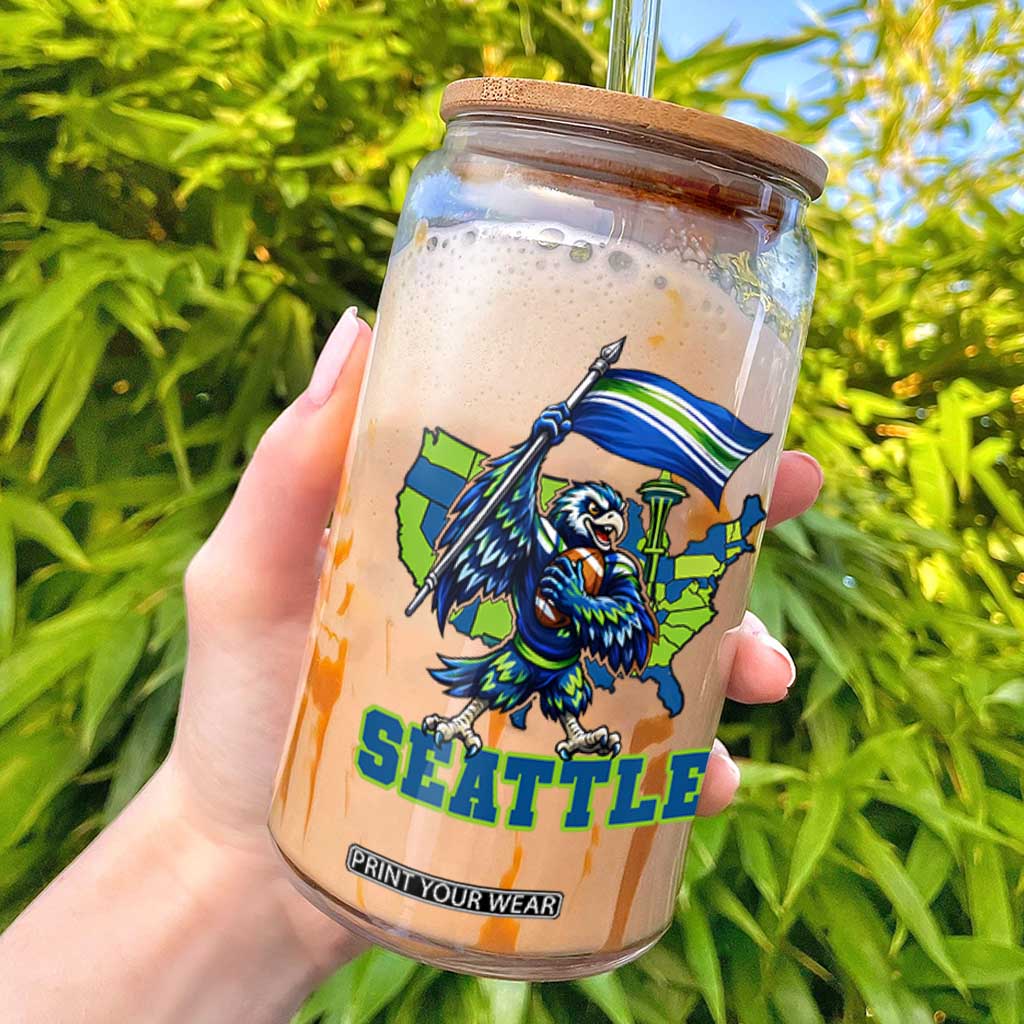 Pacific Northwest Football Pride Glass Can Seattle Fan TS12 White Print Your Wear