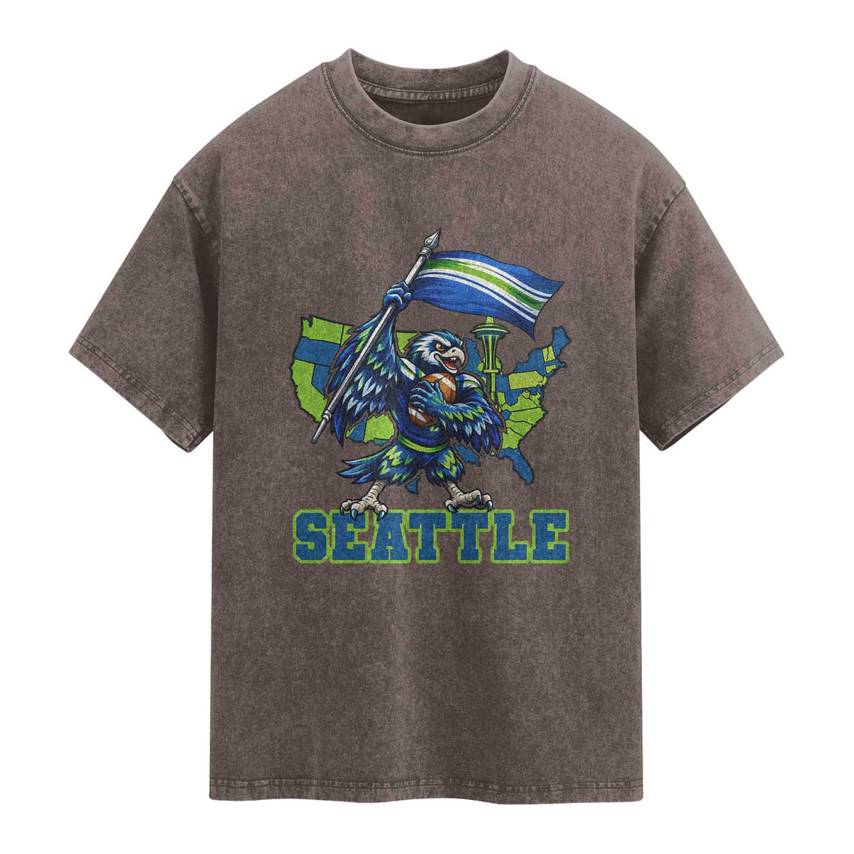 Pacific Northwest Football Pride Washed Cotton T-Shirt Seattle Fan