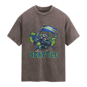 Pacific Northwest Football Pride Washed Cotton T-Shirt Seattle Fan