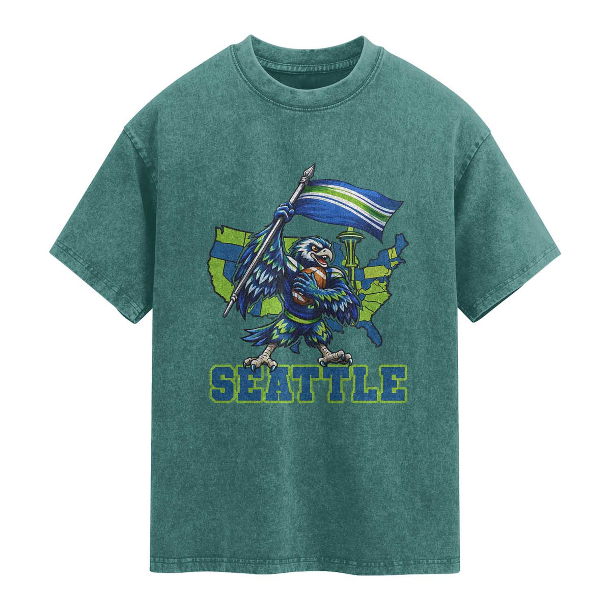 Pacific Northwest Football Pride Washed Cotton T-Shirt Seattle Fan