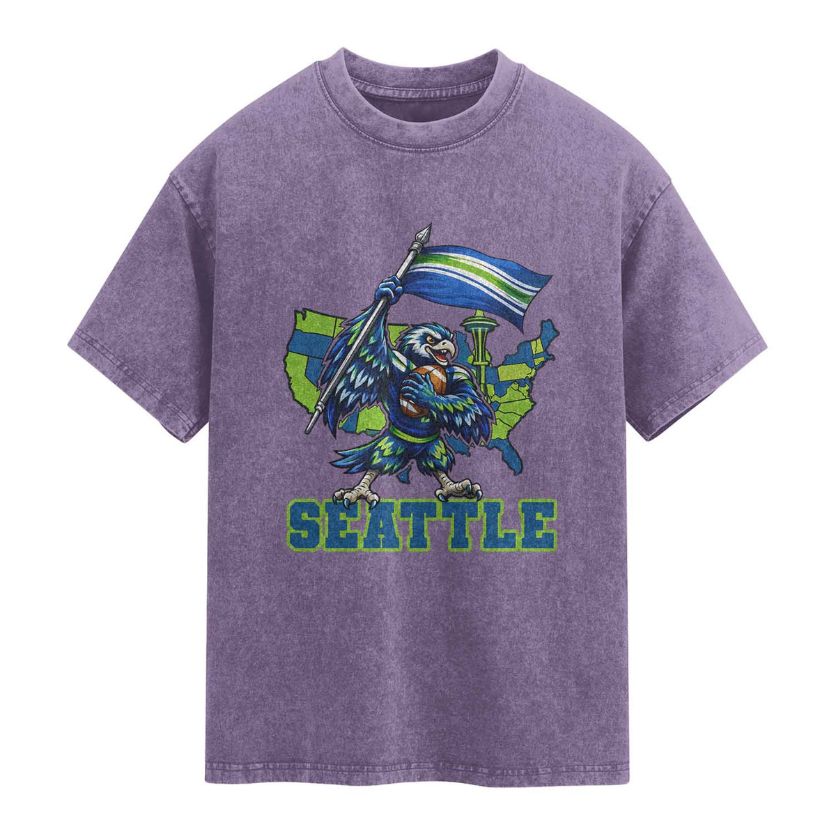 Pacific Northwest Football Pride Washed Cotton T-Shirt Seattle Fan