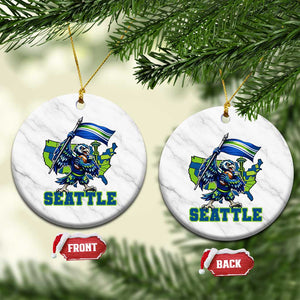 Pacific Northwest Football Pride Ceramic Ornament Seattle Fan TS12 1pc White Marble Print Your Wear