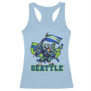 Pacific Northwest Football Pride Racerback Tank Top Seattle Fan TS12 Light Blue Print Your Wear