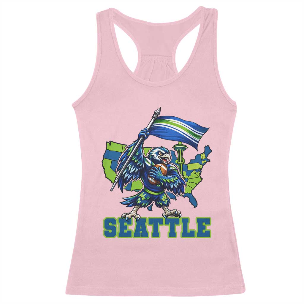 Pacific Northwest Football Pride Racerback Tank Top Seattle Fan TS12 Light Pink Print Your Wear