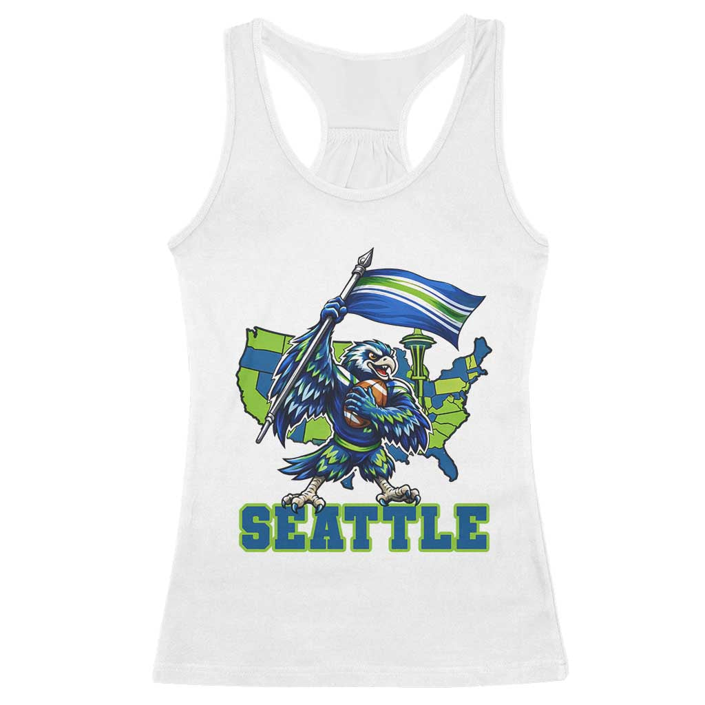 Pacific Northwest Football Pride Racerback Tank Top Seattle Fan TS12 White Print Your Wear