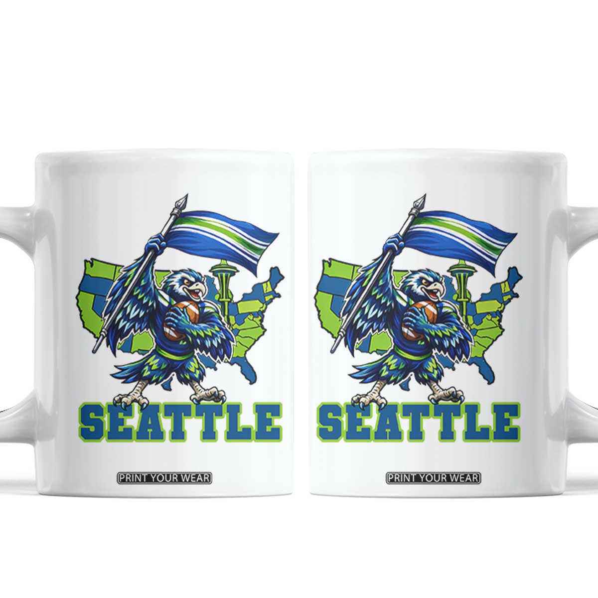Pacific Northwest Football Pride Coffee Mug Seattle Fan TS12 White Print Your Wear