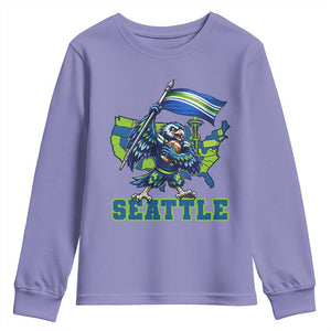 Pacific Northwest Football Pride Youth Sweatshirt Seattle Fan TS12 Violet Print Your Wear