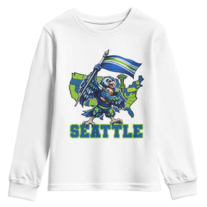 Pacific Northwest Football Pride Youth Sweatshirt Seattle Fan TS12 White Print Your Wear