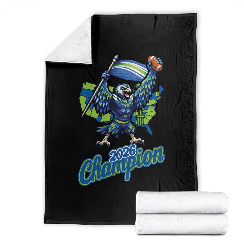 Pacific Northwest 2026 Champion Throw Blanket Football Fan Gift TS12 Black Print Your Wear