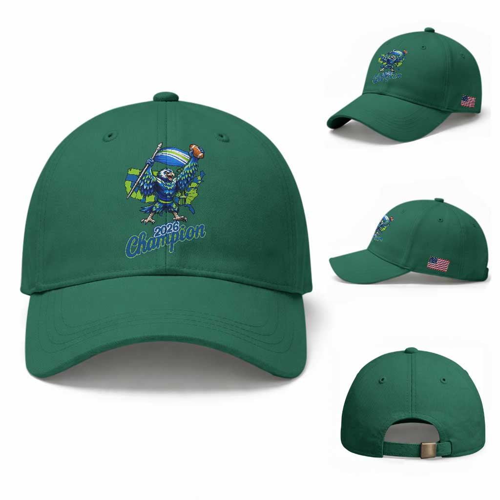 Pacific Northwest 2026 Champion Baseball Cap Football Fan Gift TS12 Baseball Cap Universal Fit Irish Green Print Your Wear