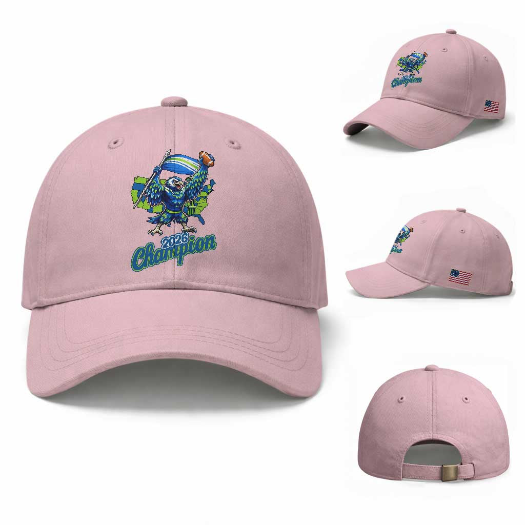 Pacific Northwest 2026 Champion Baseball Cap Football Fan Gift TS12 Baseball Cap Universal Fit Light Pink Print Your Wear