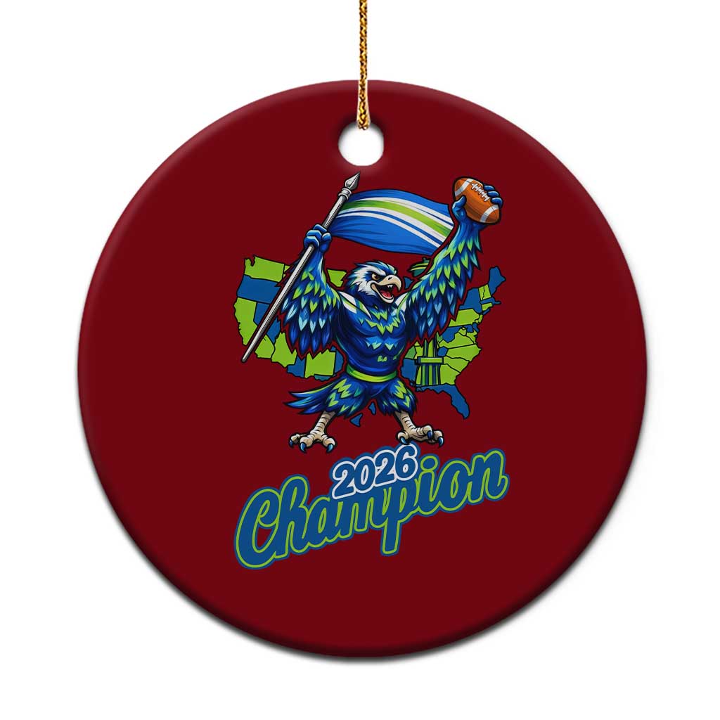 Pacific Northwest 2026 Champion Ceramic Ornament Football Fan Gift TS12 1pc Red Print Your Wear