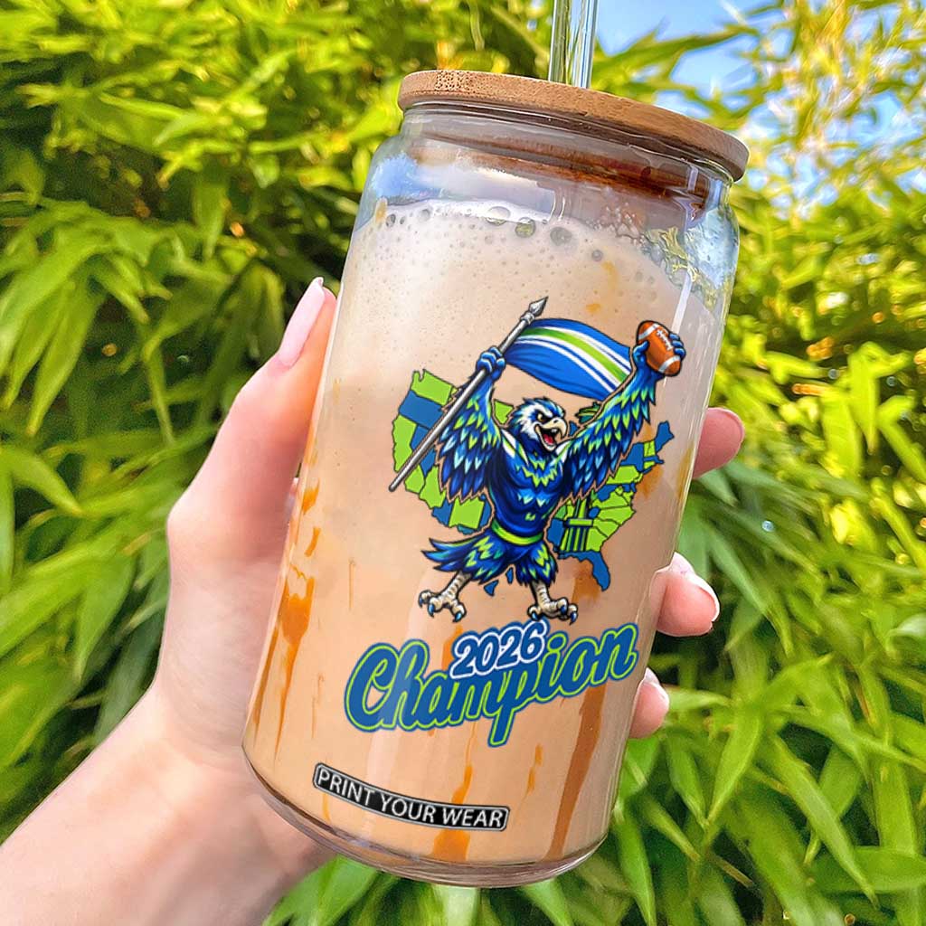 Pacific Northwest 2026 Champion Glass Can Football Fan Gift TS12 Black Print Your Wear
