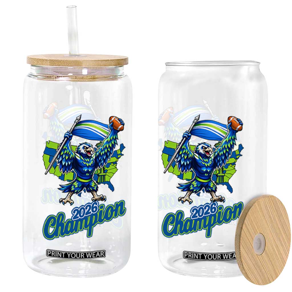Pacific Northwest 2026 Champion Glass Can Football Fan Gift TS12 Print Your Wear