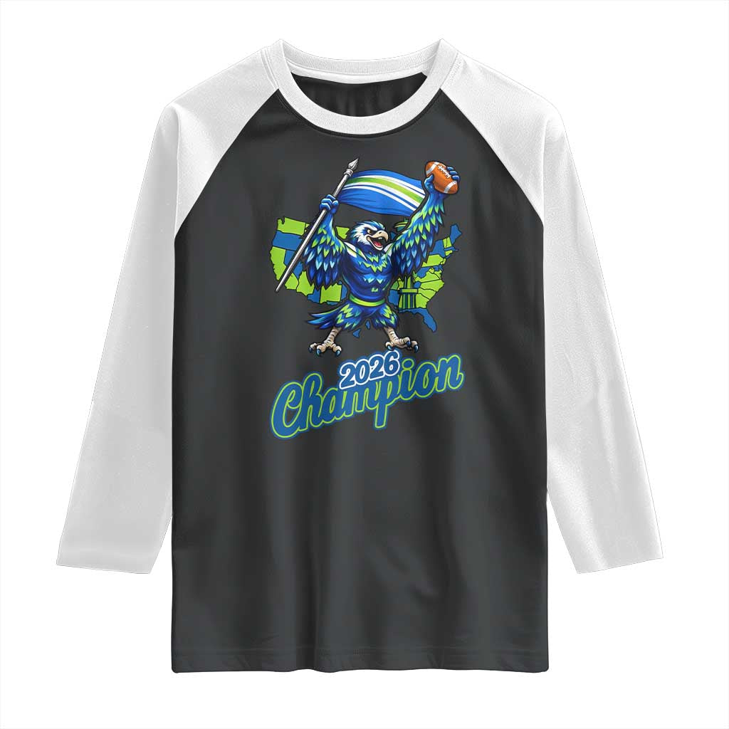 Pacific Northwest 2026 Champion Raglan Shirt Football Fan Gift TS12 Black White Print Your Wear