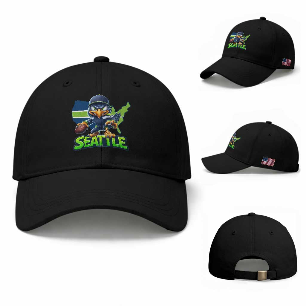 Seattle Fan Pride Baseball Cap Gift For Sports Lover TS12 Baseball Cap Universal Fit Black Print Your Wear