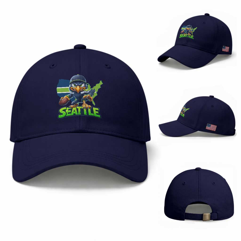 Seattle Fan Pride Baseball Cap Gift For Sports Lover TS12 Baseball Cap Universal Fit Dark Blue Print Your Wear