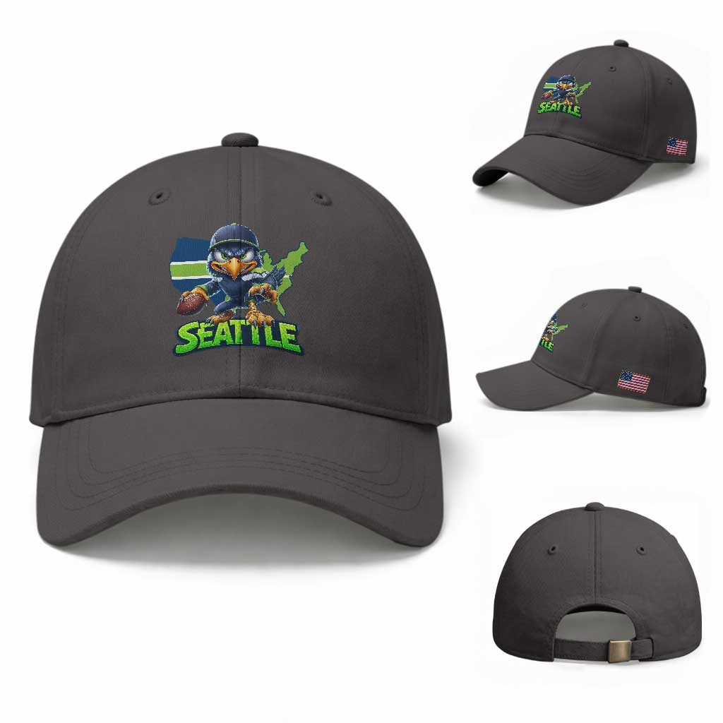 Seattle Fan Pride Baseball Cap Gift For Sports Lover TS12 Baseball Cap Universal Fit Dark Gray Print Your Wear