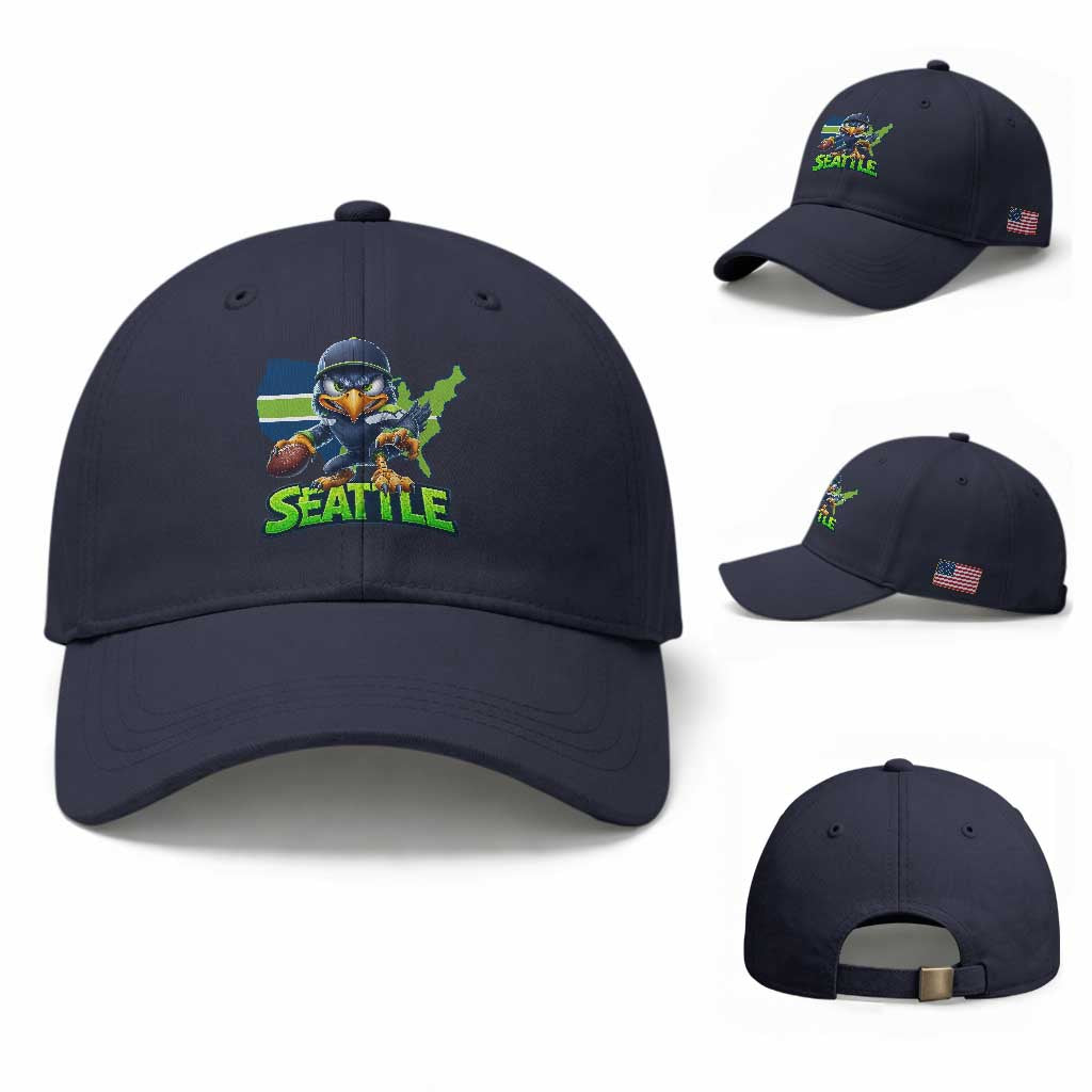 Seattle Fan Pride Baseball Cap Gift For Sports Lover TS12 Baseball Cap Universal Fit Navy Print Your Wear