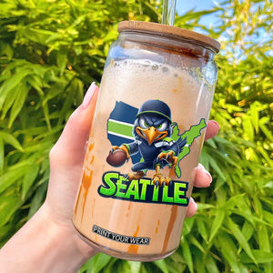 Seattle Fan Pride Glass Can Gift For Sports Lover TS12 Black Print Your Wear