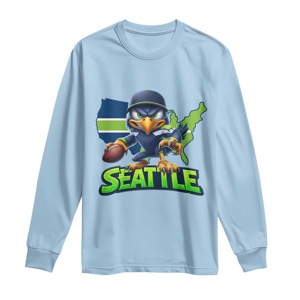 Seattle Fan Pride Long Sleeve Shirt Gift For Sports Lover TS12 Light Blue Print Your Wear