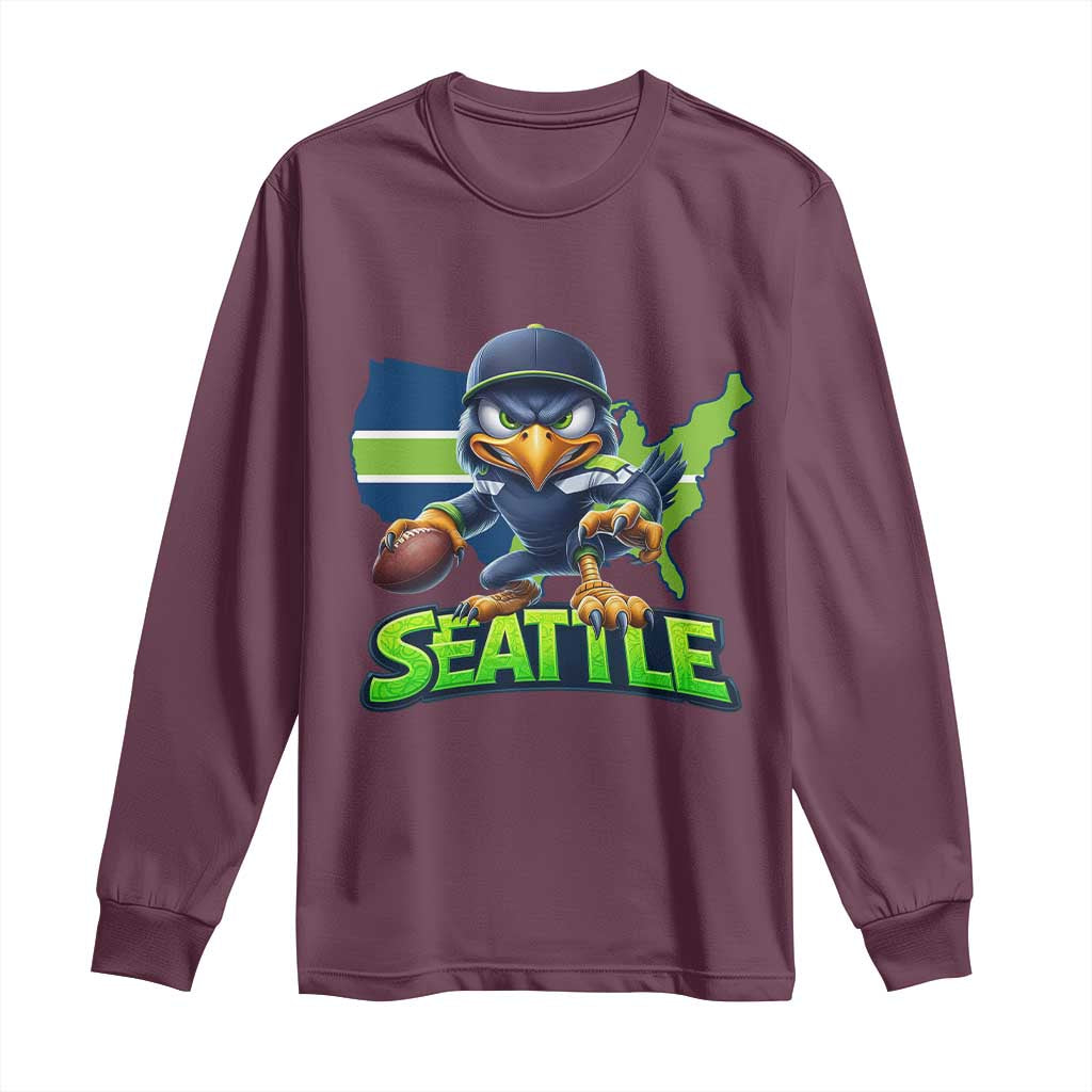 Seattle Fan Pride Long Sleeve Shirt Gift For Sports Lover TS12 Maroon Print Your Wear