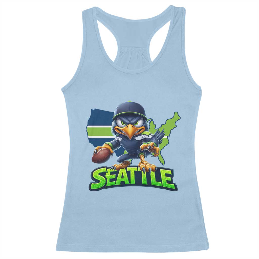 Seattle Fan Pride Racerback Tank Top Gift For Sports Lover TS12 Light Blue Print Your Wear