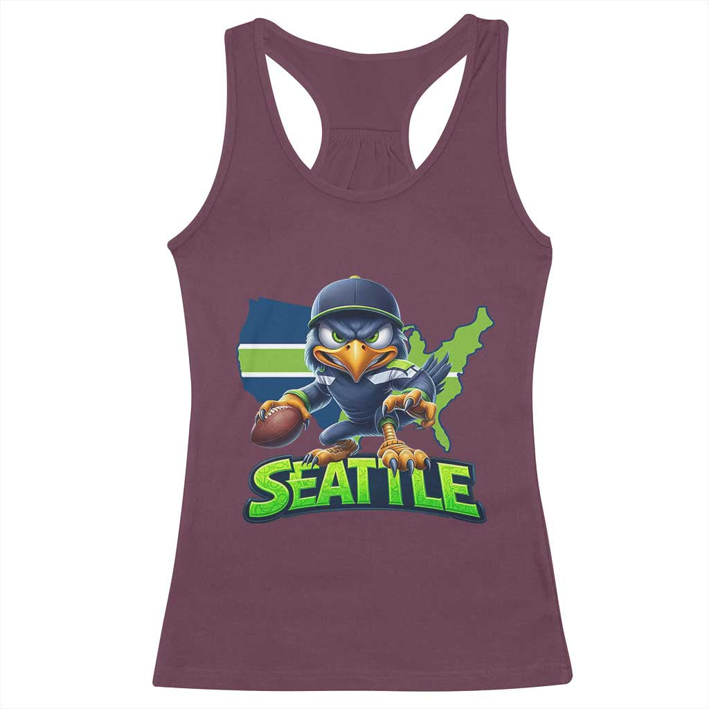 Seattle Fan Pride Racerback Tank Top Gift For Sports Lover TS12 Maroon Print Your Wear