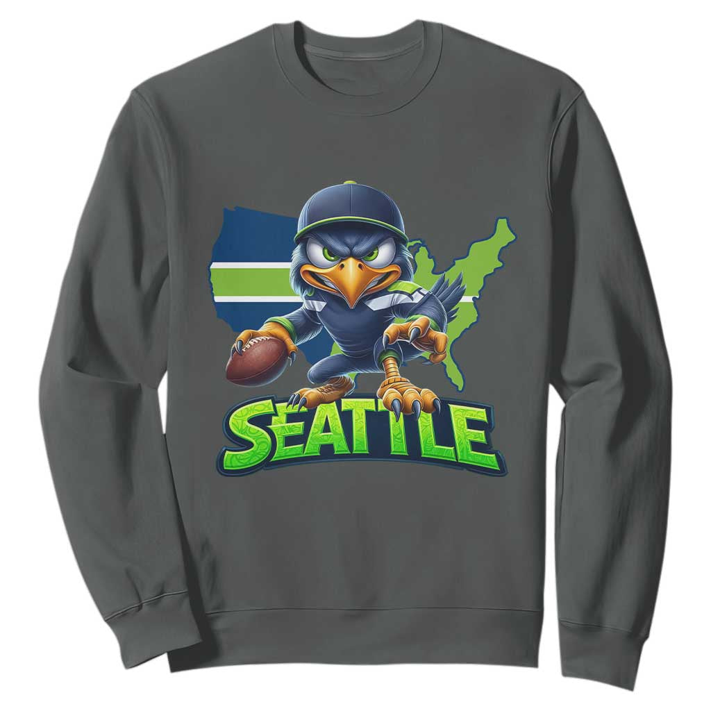 Seattle Fan Pride Sweatshirt Gift For Sports Lover TS12 Dark Heather Print Your Wear