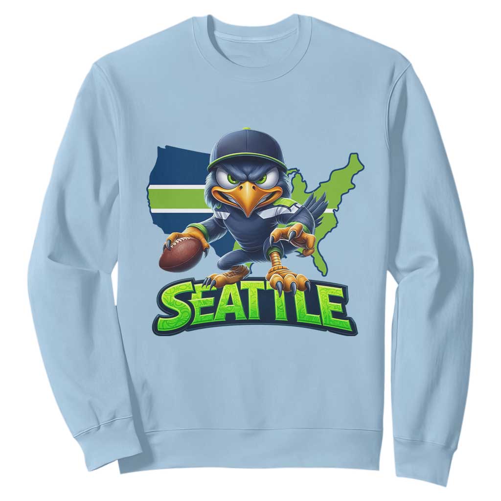 Seattle Fan Pride Sweatshirt Gift For Sports Lover TS12 Light Blue Print Your Wear