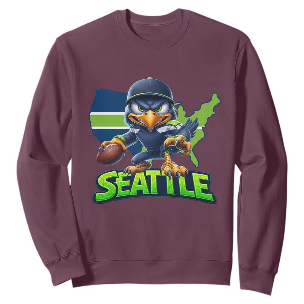 Seattle Fan Pride Sweatshirt Gift For Sports Lover TS12 Maroon Print Your Wear