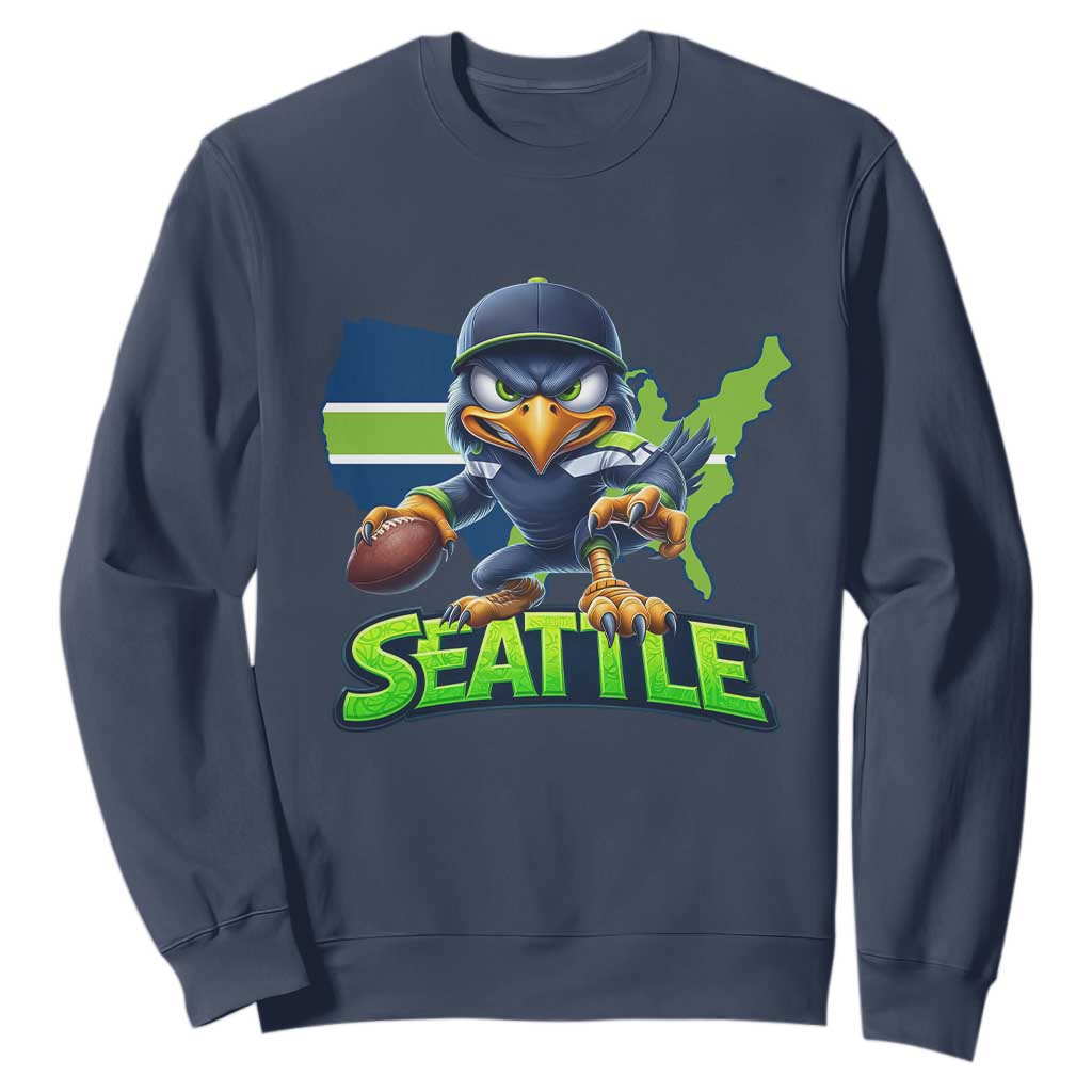 Seattle Fan Pride Sweatshirt Gift For Sports Lover TS12 Navy Print Your Wear