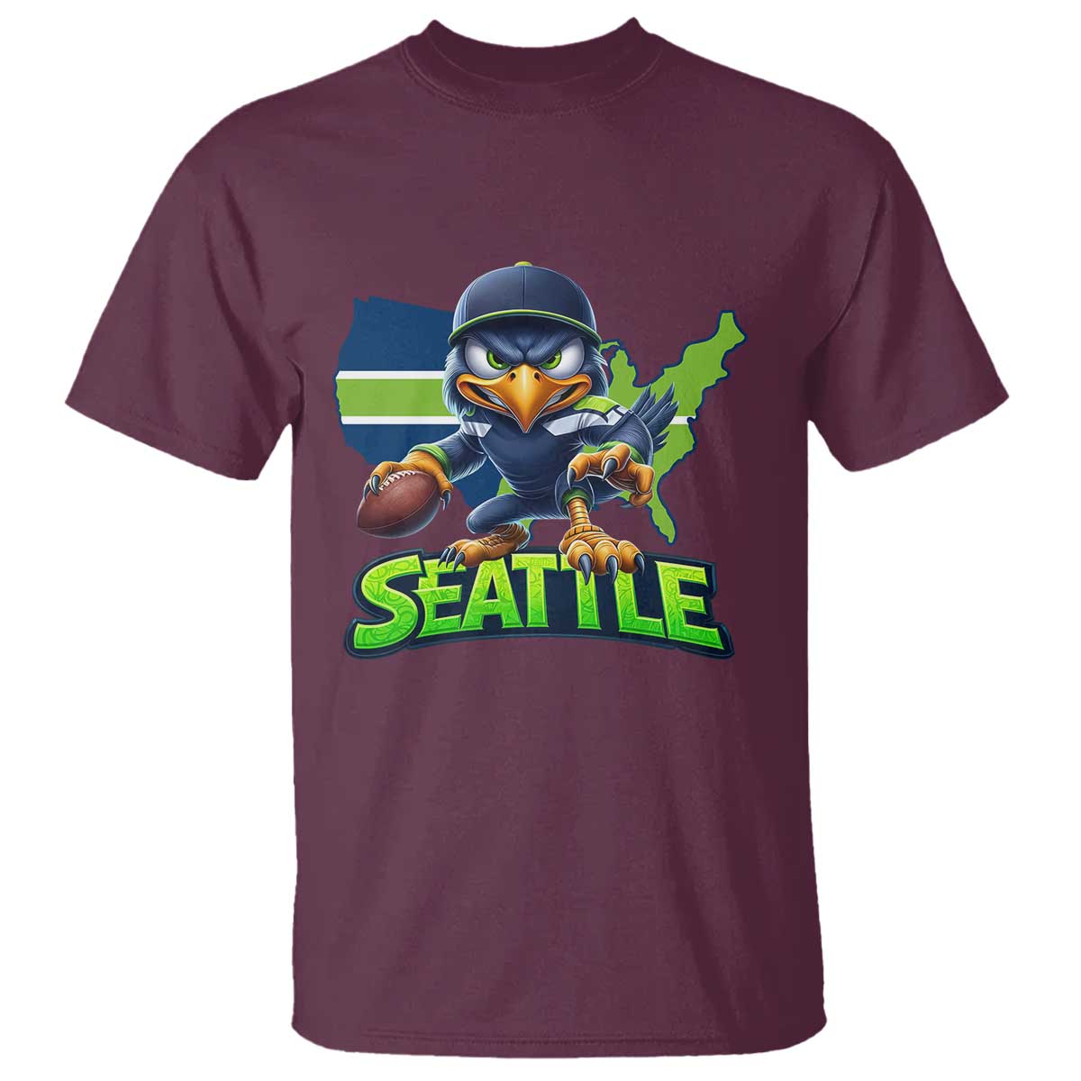 Seattle Fan Pride T Shirt Gift For Sports Lover TS12 Maroon Print Your Wear