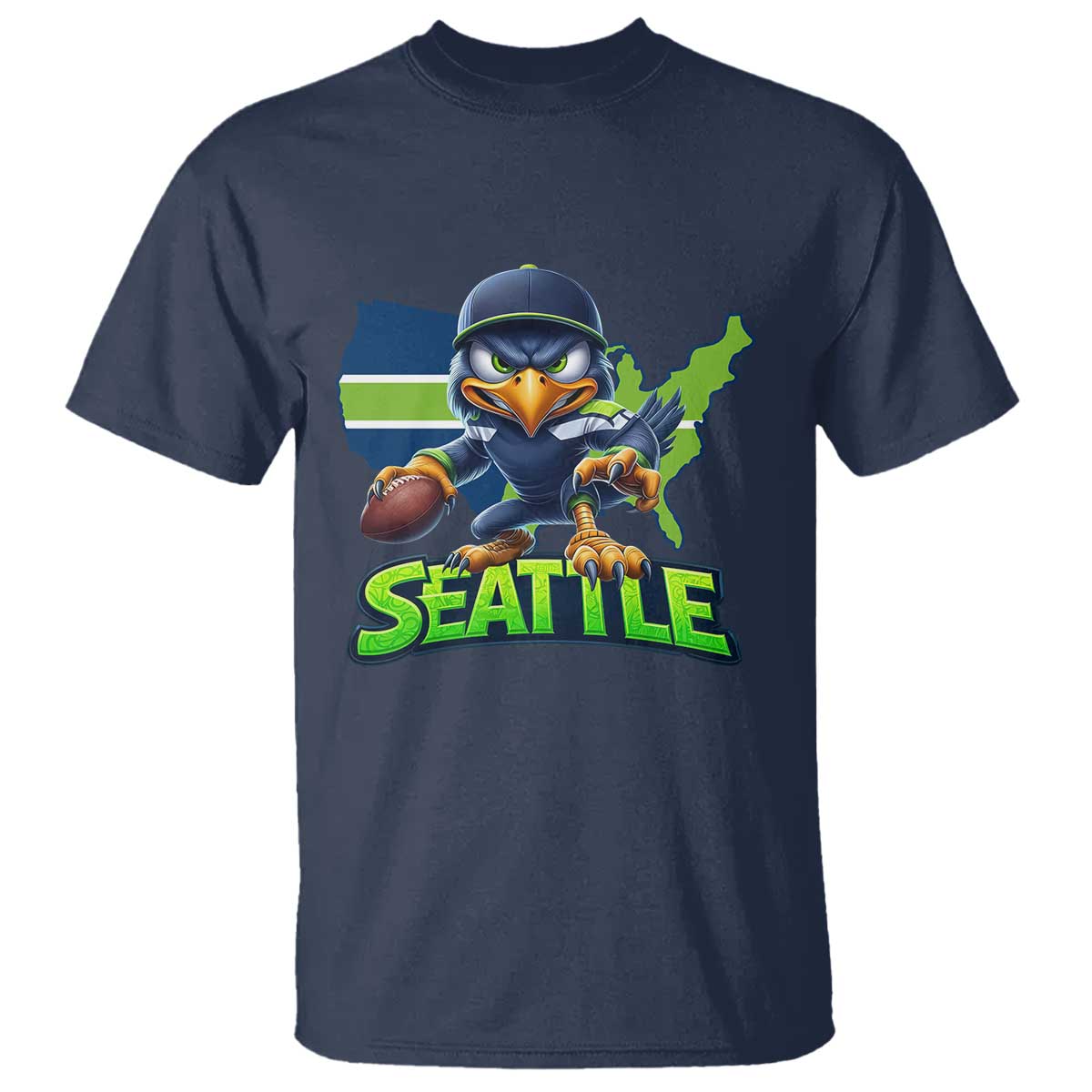 Seattle Fan Pride T Shirt Gift For Sports Lover TS12 Navy Print Your Wear