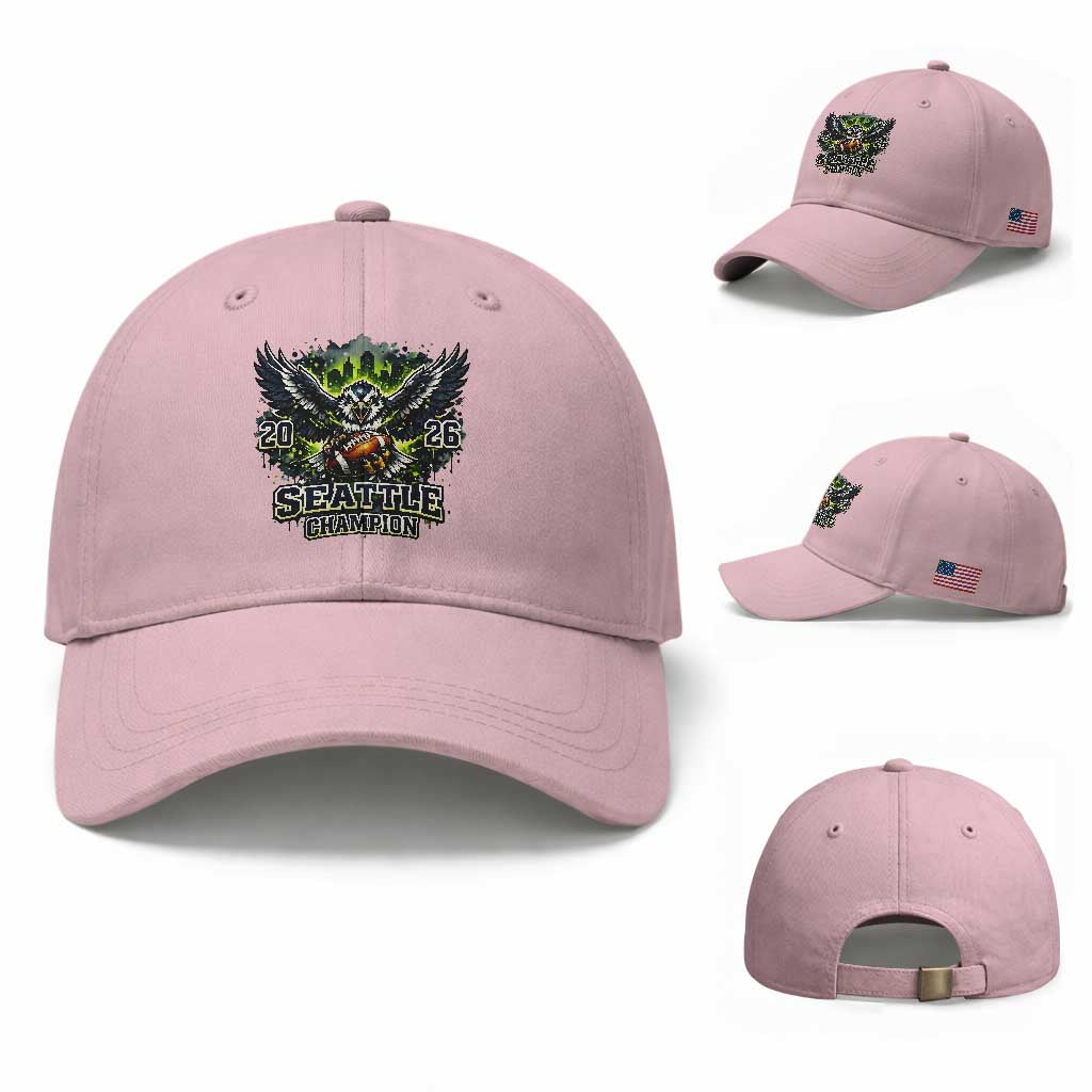 2026 Champion Baseball Cap Gift For Seattle Sports Fans TS12 Baseball Cap Universal Fit Light Pink Print Your Wear