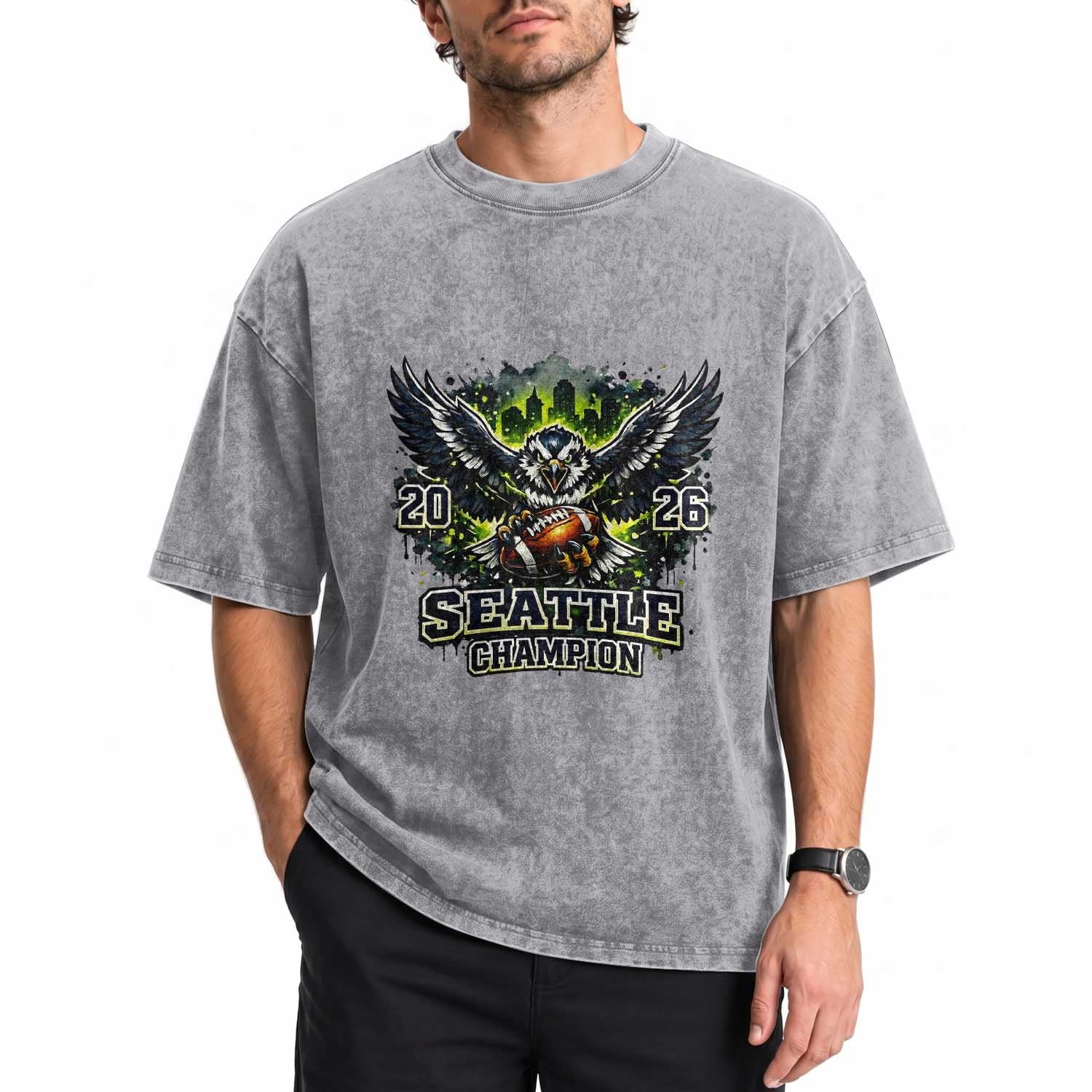 2026 Champion Washed Cotton T-Shirt Gift For Seattle Sports Fans