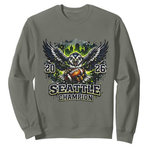 2026 Champion Sweatshirt Gift For Seattle Sports Fans TS12 Military Green Print Your Wear