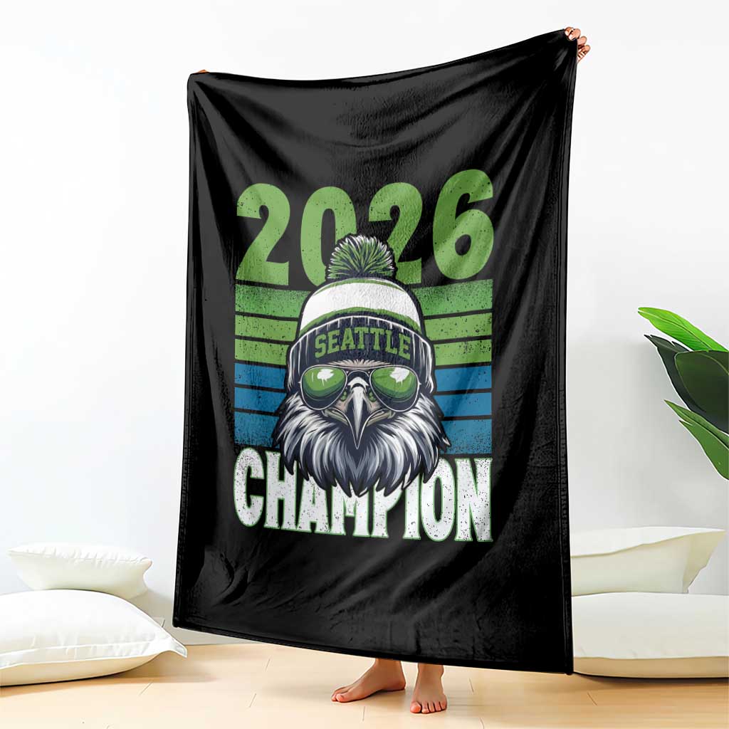 2026 Champion Seattle Throw Blanket 12s Fan Pride TS12 Print Your Wear
