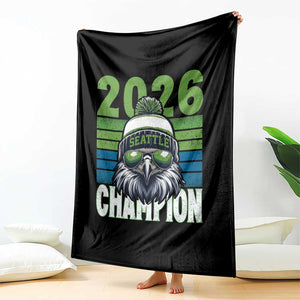 2026 Champion Seattle Throw Blanket 12s Fan Pride TS12 Print Your Wear