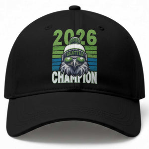 2026 Champion Seattle Baseball Cap 12s Fan Pride TS12 Print Your Wear