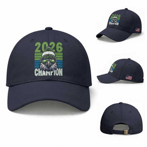 2026 Champion Seattle Baseball Cap 12s Fan Pride TS12 Baseball Cap Universal Fit Navy Print Your Wear