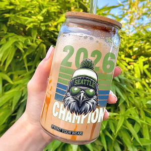 2026 Champion Seattle Glass Can 12s Fan Pride TS12 Black Print Your Wear