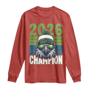2026 Champion Seattle Long Sleeve Shirt 12s Fan Pride TS12 Red Print Your Wear