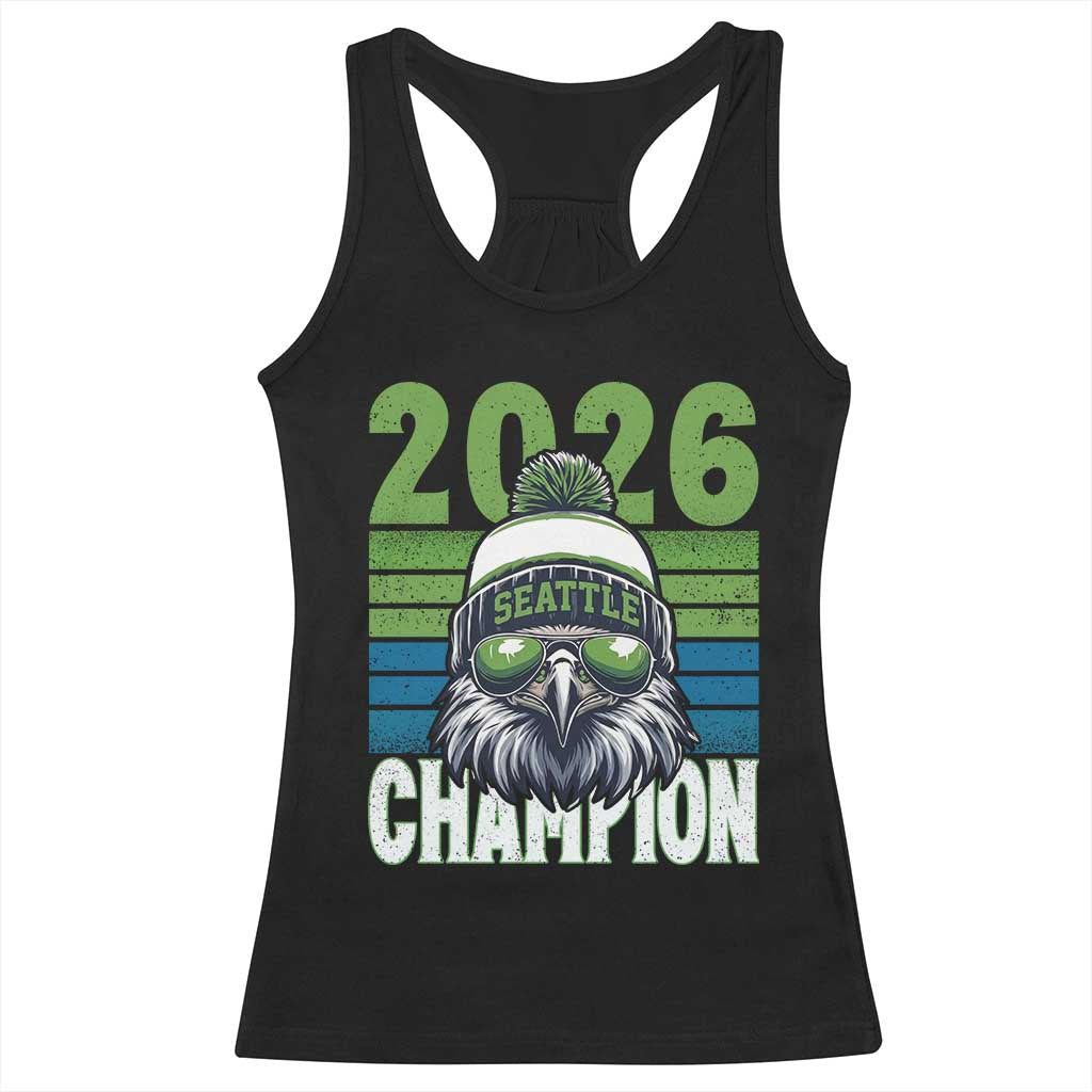 2026 Champion Seattle Racerback Tank Top 12s Fan Pride TS12 Black Print Your Wear