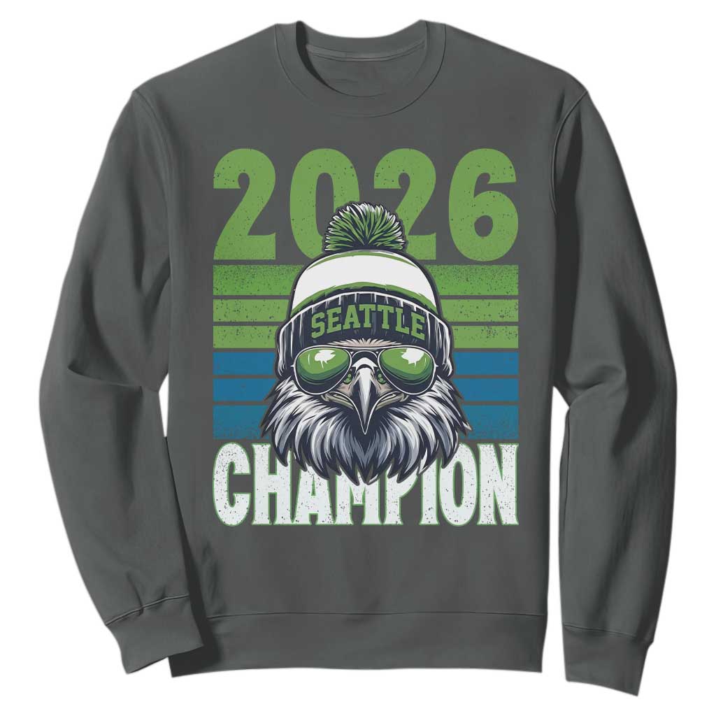 2026 Champion Seattle Sweatshirt 12s Fan Pride TS12 Dark Heather Print Your Wear