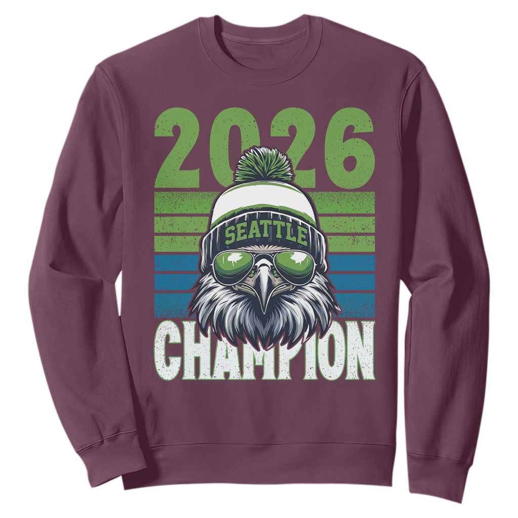 2026 Champion Seattle Sweatshirt 12s Fan Pride TS12 Maroon Print Your Wear