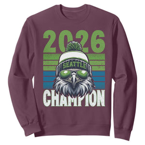 2026 Champion Seattle Sweatshirt 12s Fan Pride TS12 Maroon Print Your Wear
