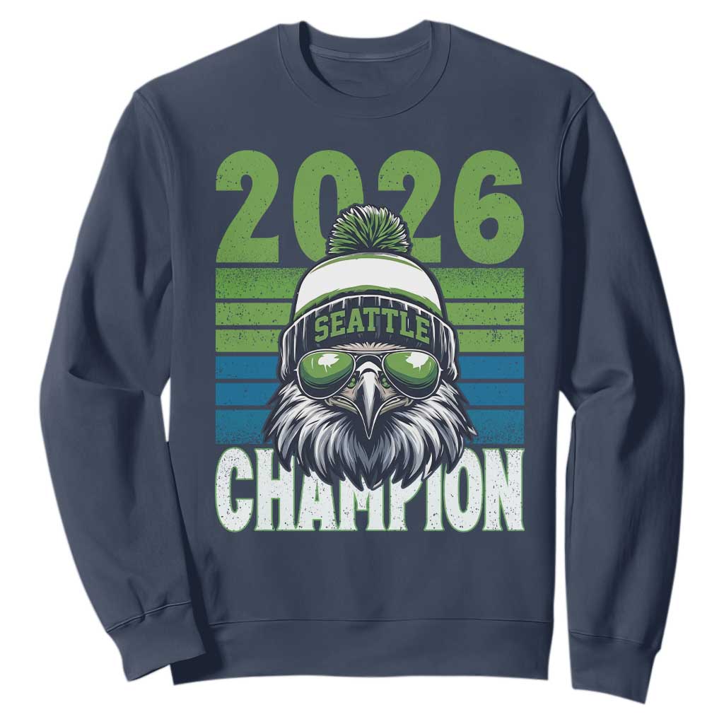 2026 Champion Seattle Sweatshirt 12s Fan Pride TS12 Navy Print Your Wear